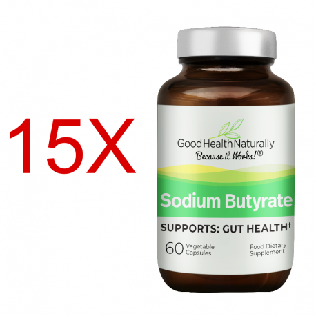 Sodium Butyrate 60 Capsules - Buy 12 Get 3 FREE Home